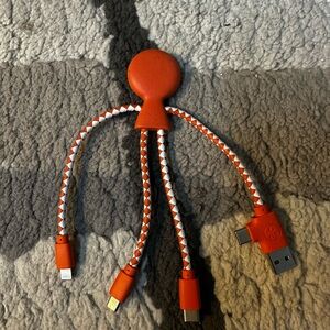 Orange Multi-Connector Charging Cable